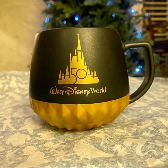 Starbucks WDW 50th Anniversary Mug NEW Black & Gold NIB Sold Out! NEW - Picture 4 of 5